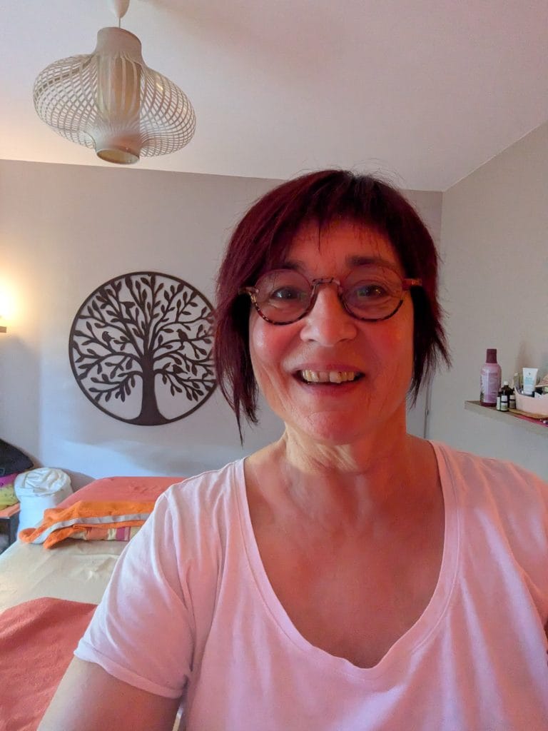 Selfie Lucie en formation massage